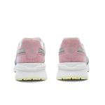 Back heel view of the KURU APOGEE Unisex Sneaker in Dove Gray-Multi.