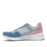 Inner side view of the KURU APOGEE Unisex Sneaker in Dove Gray-Multi.