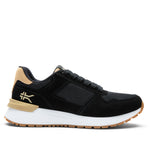 KURU APOGEE Unisex Sneaker in Jet Black-Buff Tan.
