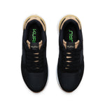 Top-down view of the KURU APOGEE Unisex Sneaker in Jet Black-Buff Tan.
