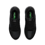 Top-down view of the KURU APOGEE Unisex Sneaker in Jet Black-Storm Gray.