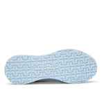 Outsole view of the KURU APOGEE Unisex Sneaker in Mist Blue-Bright White, showing the KURUSOLE tread.