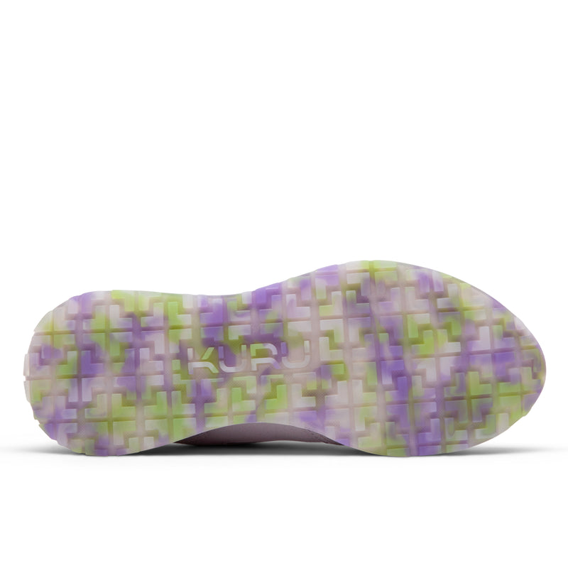 Outsole view of the KURU APOGEE Unisex Sneaker in Lavender Freeze, showing the KURUSOLE tread.
