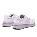 Close-up of the heel cup on the KURU APOGEE Unisex Sneaker in Lavender Freeze.