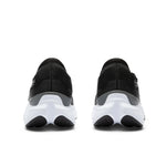 Back heel view of the KURU ATOM 2 Slip-On Men's Slip-On Sneaker in Jet Black-Bright White.