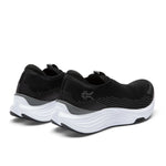 Close-up of the heel cup on the KURU ATOM 2 Slip-On Men's Slip-On Sneaker in Jet Black-Bright White.