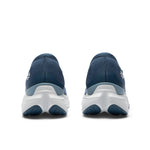 Back heel view of the KURU ATOM 2 Slip-On Men's Slip-On Sneaker in Mountain Blue-Dove Gray.