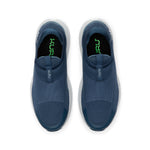 Top-down view of the KURU ATOM 2 Slip-On Men's Slip-On Sneaker in Mountain Blue-Dove Gray.