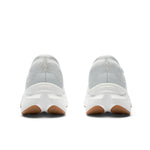 Back heel view of the KURU ATOM 2 Slip-On Women's Slip-On Sneaker in Dove Gray-Gum.