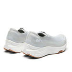 Close-up of the heel cup on the KURU ATOM 2 Slip-On Women's Slip-On Sneaker in Dove Gray-Gum.