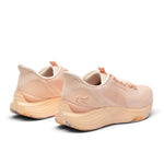 Close-up of the heel cup on the KURU ATOM 2 Women's Sneaker in Peach Glacier.