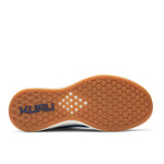 Outsole view of the KURU ATOM Fusion Women's Sneaker in Mist Blue-Twilight Purple, showing the KURUSOLE tread.