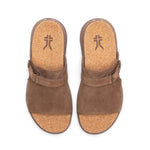 Top-down view of the KURU CODA Aika Women's Sandal in Molasses Brown.