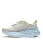 Inner side view of the KURU CURA Unisex Shoe in Almond-Mist Blue.