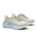 Pair of KURU CURA Unisex Shoe in Almond-Mist Blue, angled view.