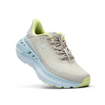 Angled profile view of the KURU CURA Unisex Shoe in Almond-Mist Blue.