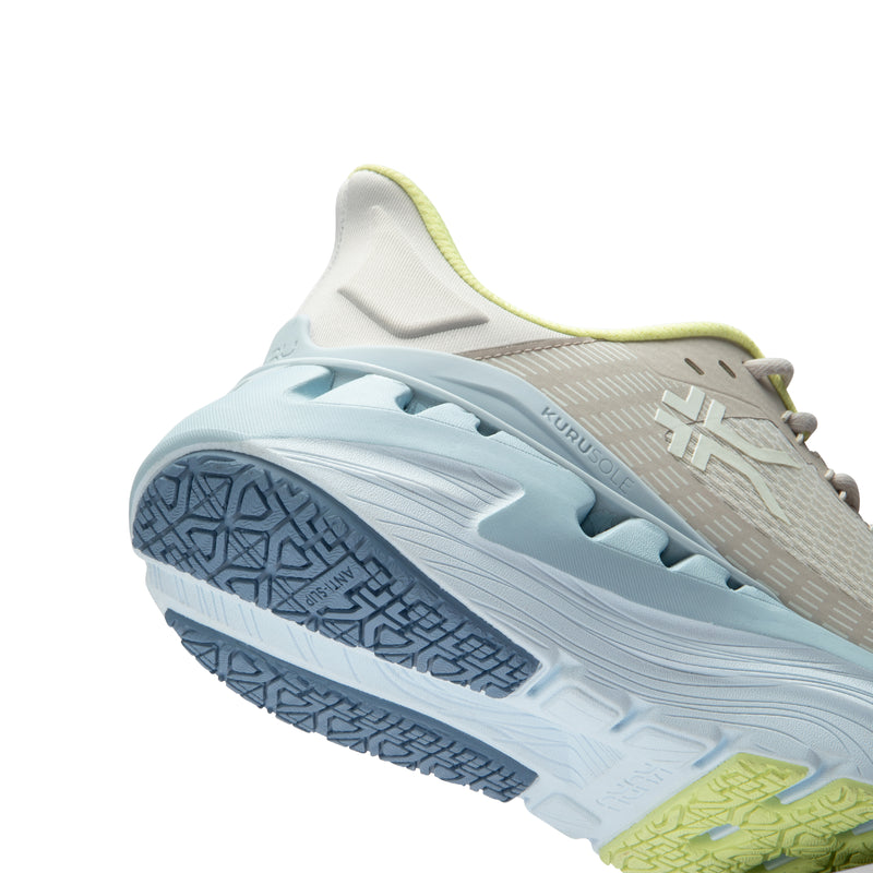 Illustration highlighting KURUSOLE technology in the KURU CURA Unisex Shoe.