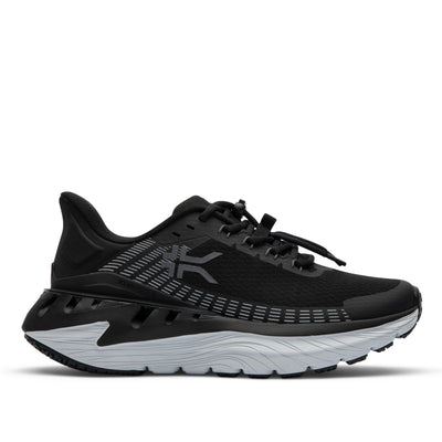 KURU CURA Unisex Shoe in Jet Black-Storm Gray.