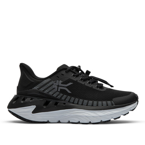 KURU CURA Unisex Shoe in Jet Black-Storm Gray.
