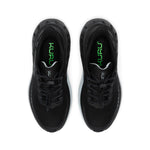Top-down view of the KURU CURA Unisex Shoe in Jet Black-Storm Gray.