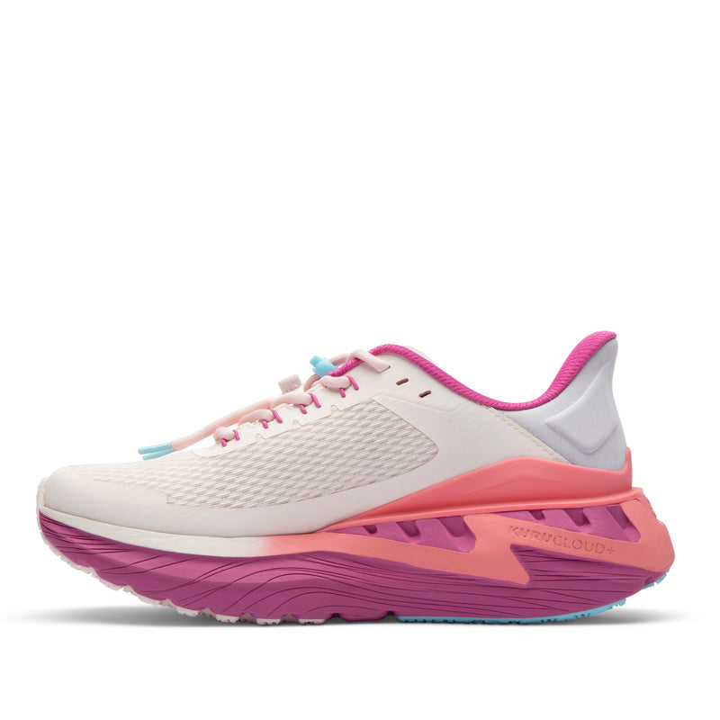 Inner side view of the KURU CURA Unisex Shoe in Pearl-Fuchsia.
