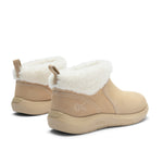 Close-up of the heel cup on the KURU DRAFT Lahti Women's Slipper in Lathi-Buff Tan.
