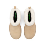Top-down view of the KURU DRAFT Lahti Women's Slipper in Lathi-Buff Tan.