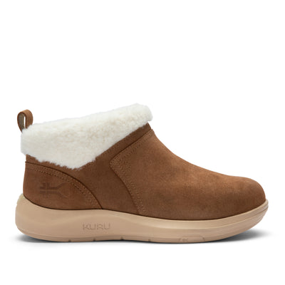 KURU DRAFT Lahti Women's Slipper in Chestnut Brown.