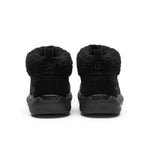Back heel view of the KURU DRAFT Lahti Women's Slipper in Jet Black.