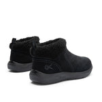 Close-up of the heel cup on the KURU DRAFT Lahti Women's Slipper in Jet Black.