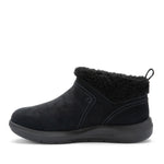 Inner side view of the KURU DRAFT Lahti Women's Slipper in Jet Black.