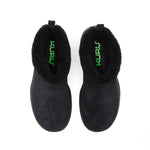 Top-down view of the KURU DRAFT Lahti Women's Slipper in Jet Black.