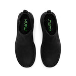 Top-down view of the KURU DRAFT Salo Men's Slipper in Jet Black.