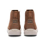 Back heel view of the KURU DRAFT Salo Men's Slipper in Tobacco Brown.