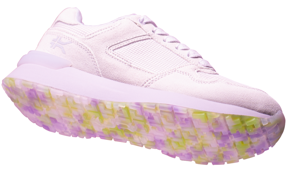 KURU TRIPLE MAX Women's Sneaker in Lavender with multicolor Gummy outsole.
