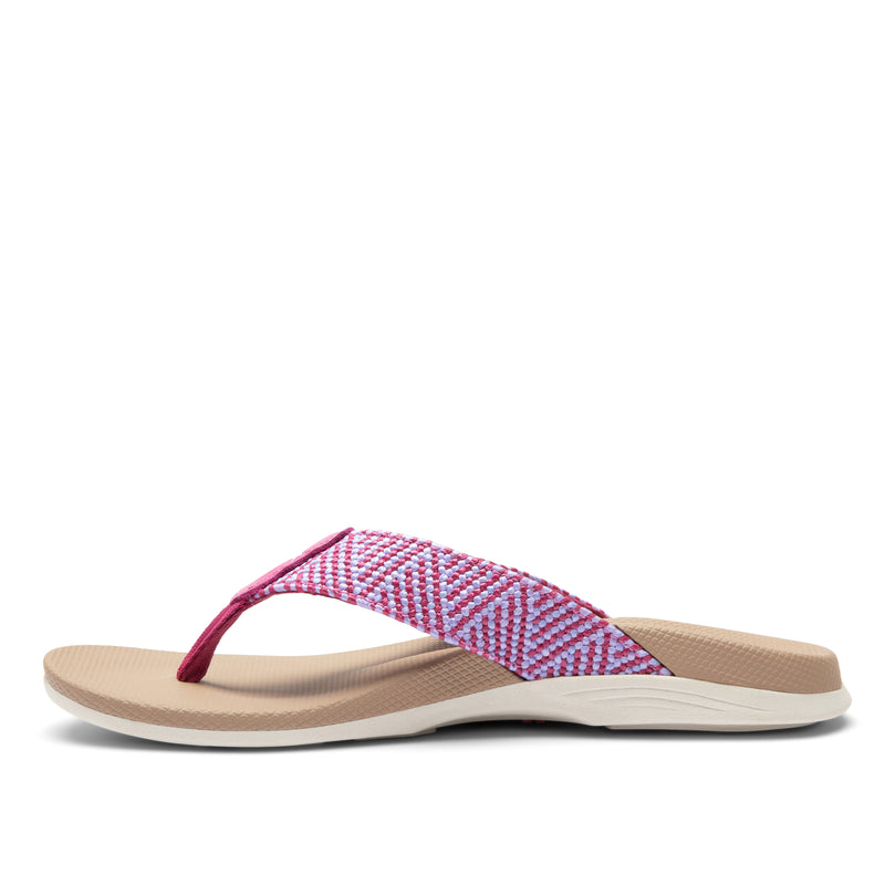 Inner side view of the KURU KALA 2 Women's Sandal in Berry Fizz.