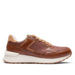 KURU APOGEE Luxe Unisex Leather Sneaker in Cognac Brown-Gum.