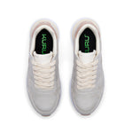 KURU APOGEE Luxe Unisex Leather Sneaker in Taupe Gray-Gum, top-down view.