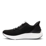KURU ATOM 2 Men's Athletic Sneaker in Jet Black-Bright White, medial view.