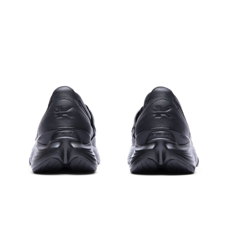 Back view of the KURU ATOM 2 Vella Women's Loafers in Jet Black.