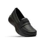 KURU ATOM 2 Vella Women's Loafer in Jet Black, angled side view.