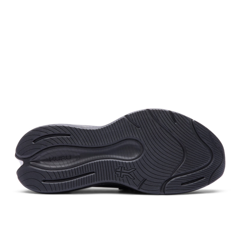 Outsole of the KURU ATOM 2 Vella Women's Loafer in Jet Black showing the tread pattern.