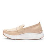 KURU ATOM 2 Vella Women's Loafer in Sand-Ecru, medial view.