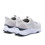 Rear angled view of the KURU ATOM 2 Waterproof Unisex Sneakers in Bone Gray-Lead Gray.