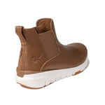 Angled profile view of the KURU FLEX Astra Women's Boot in Chestnut Brown-White.