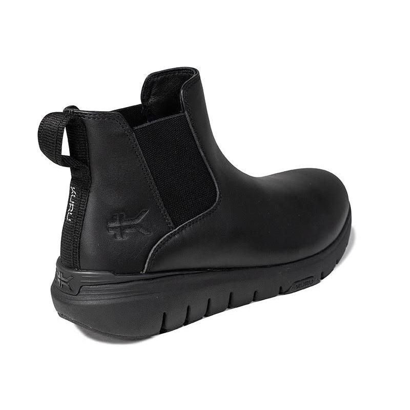 Back heel view of the KURU FLEX Astra Women's Boot in Jet Black.