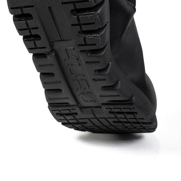 Angled profile view of the KURU FLEX Astra Women's Boot in Jet Black.