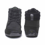 Back heel view of the KURU QUEST Men's Boot in Smokestack Black.