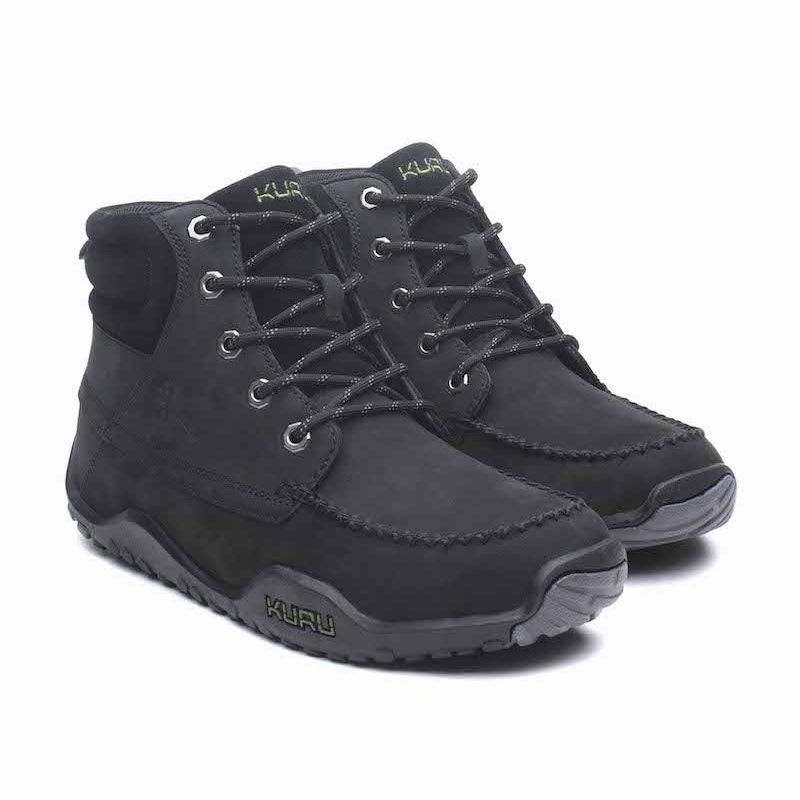 Pair of KURU QUEST Men's Boot in Smokestack Black, angled view.