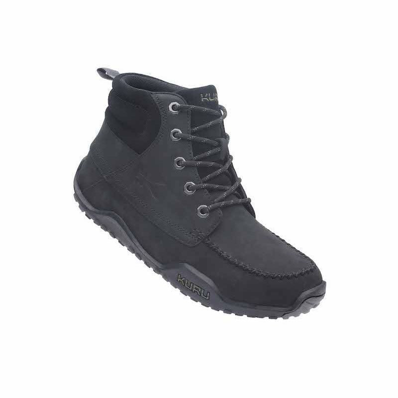 Angled profile view of the KURU QUEST Men's Boot in Smokestack Black.